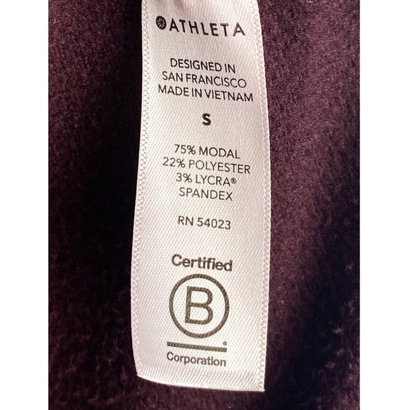 Athleta Purana Wrap Sweatshirt Hoodie Oversized Slouchy, Spiced Cabernet - S - Picture 10 of 10